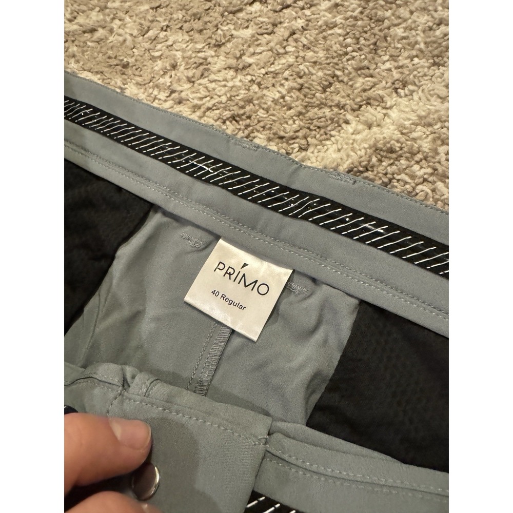 Primo Pants Men's Size 40 Gray Golf Casual‎ Chino Performance Jogger Ankle Zip - Picture 5 of 7